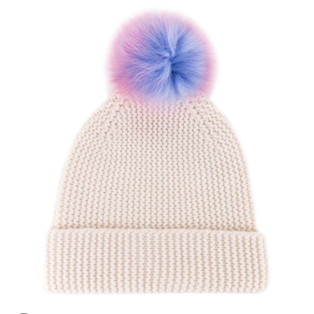 Autumn Cashmere Unicorn Pom Hat Beanie new RARE